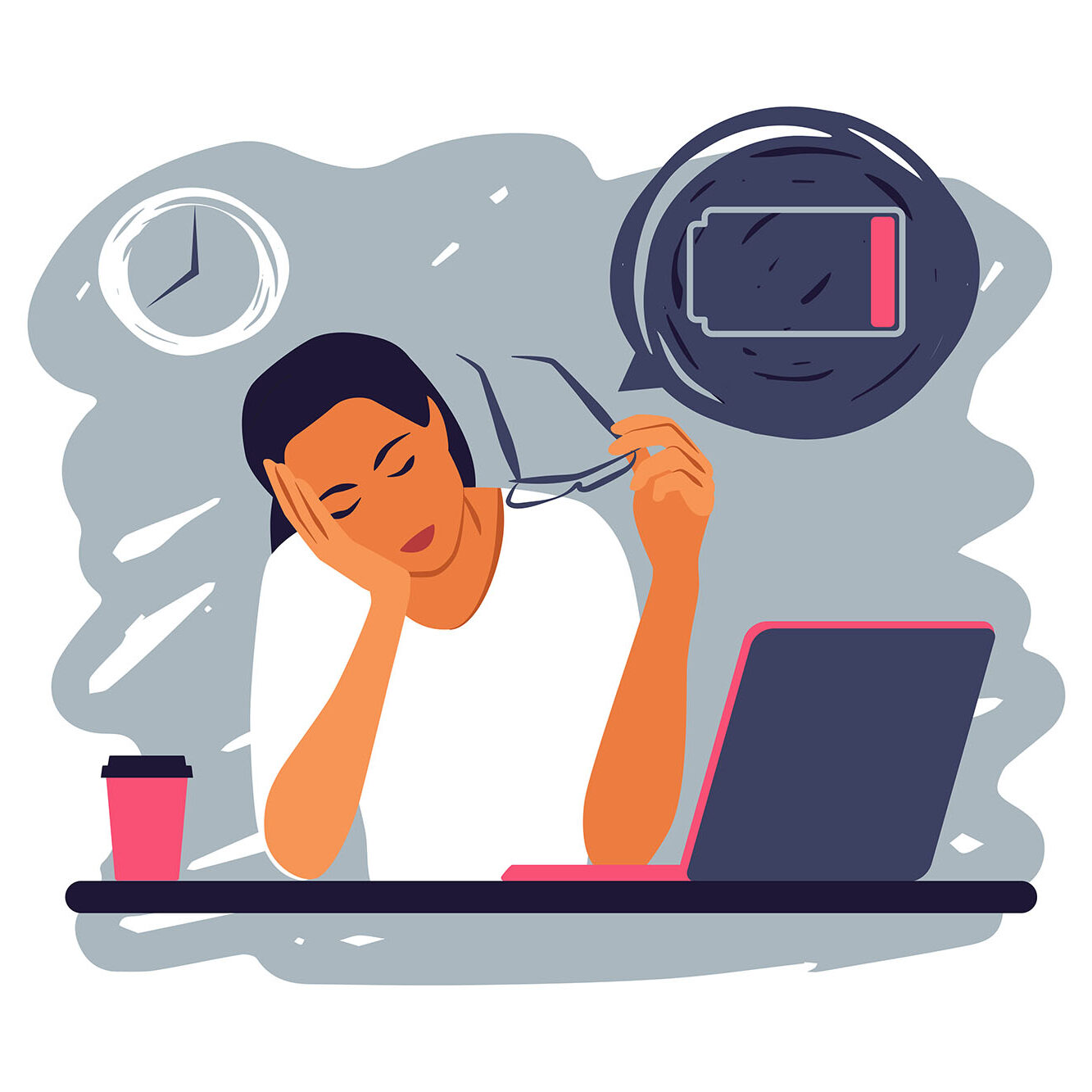 Illustration Fatigue persistante - Florence Dréan - Naturopathe Brignais Illustration Fatigue persistante - Florence Dréan - Naturopathe Brignais